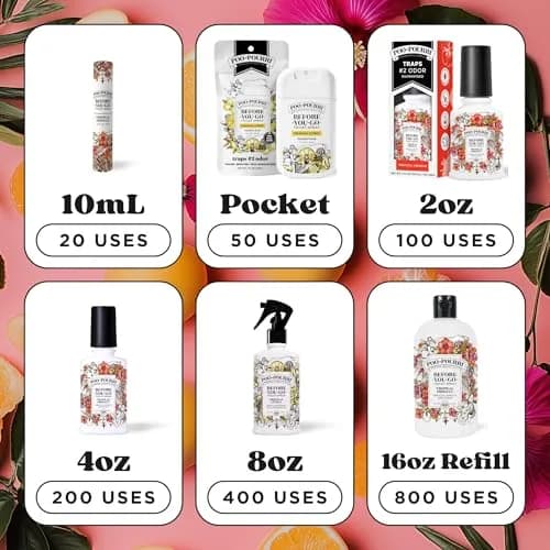 Poo-Pourri Tropical Hibiscus Before-You-Go Toilet Spray 118ml (4 Fl Oz) | Prevents Odors with Natural Essential Oils thumbnail 8