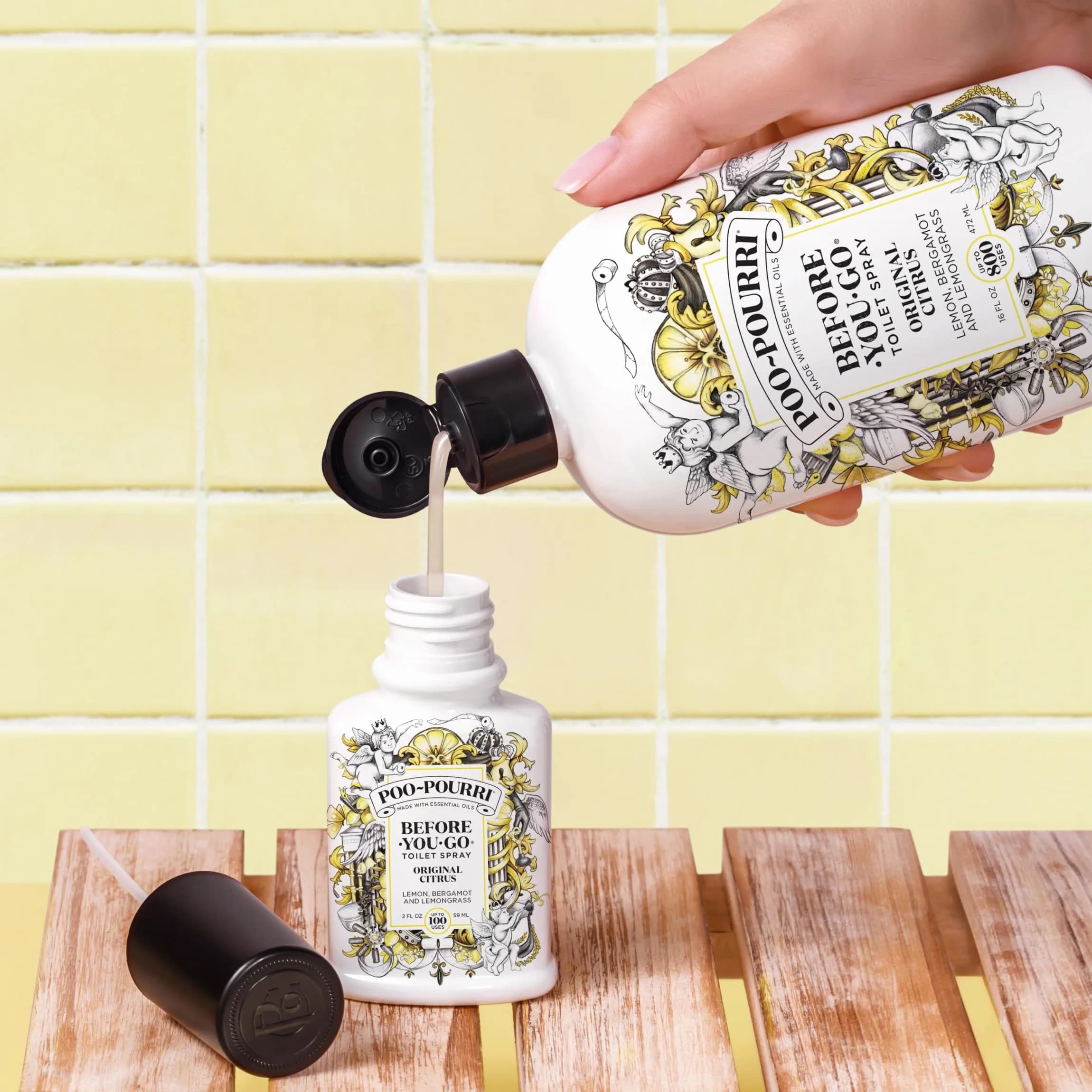 Poo-Pourri Tropical Hibiscus Before-You-Go Toilet Spray 118ml (4 Fl Oz) | Prevents Odors with Natural Essential Oils - view 2