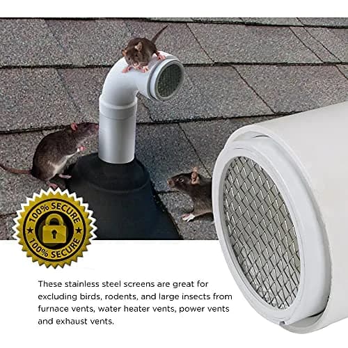 RAVEN 3" PVC Termination Cap Mesh Screen Vent Cover with 3.5" Outer Diameter | Prevents Debris & Wildlife Entry thumbnail 6