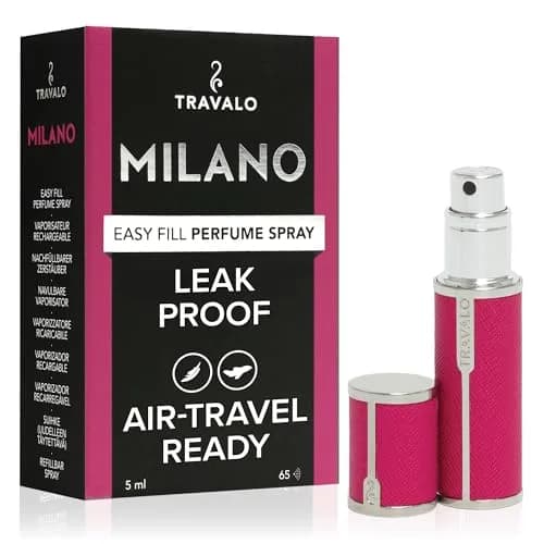 Travalo Milano Perfume Atomizer 0.2 Oz | Leak-Proof, TSA Approved, Reusable, Airtight, Easy Fill Mini Pump Spray - Hot Pink thumbnail 1