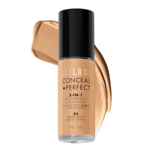 Milani Conceal + Perfect 2-in-1 Foundation + Concealer 30ml (1 Fl Oz) | Natural-Matte Finish, Medium-Full Coverage thumbnail 1