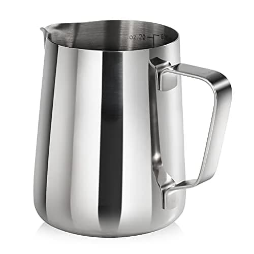 New Star Foodservice Stainless Steel Frothing Pitcher, 20 oz | Commercial Grade 18/8 Barista Tool for Lattes & Cappuccinos thumbnail 4