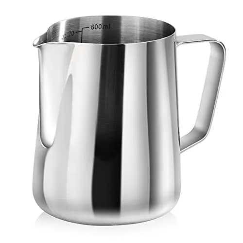 New Star Foodservice Stainless Steel Frothing Pitcher, 20 oz | Commercial Grade 18/8 Barista Tool for Lattes & Cappuccinos thumbnail 3