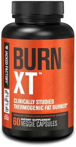 Jacked Factory Burn-XT Fat Burner & Weight Loss Supplement 60 Capsules | Clinically Studied Energy & Appetite Support thumbnail 1