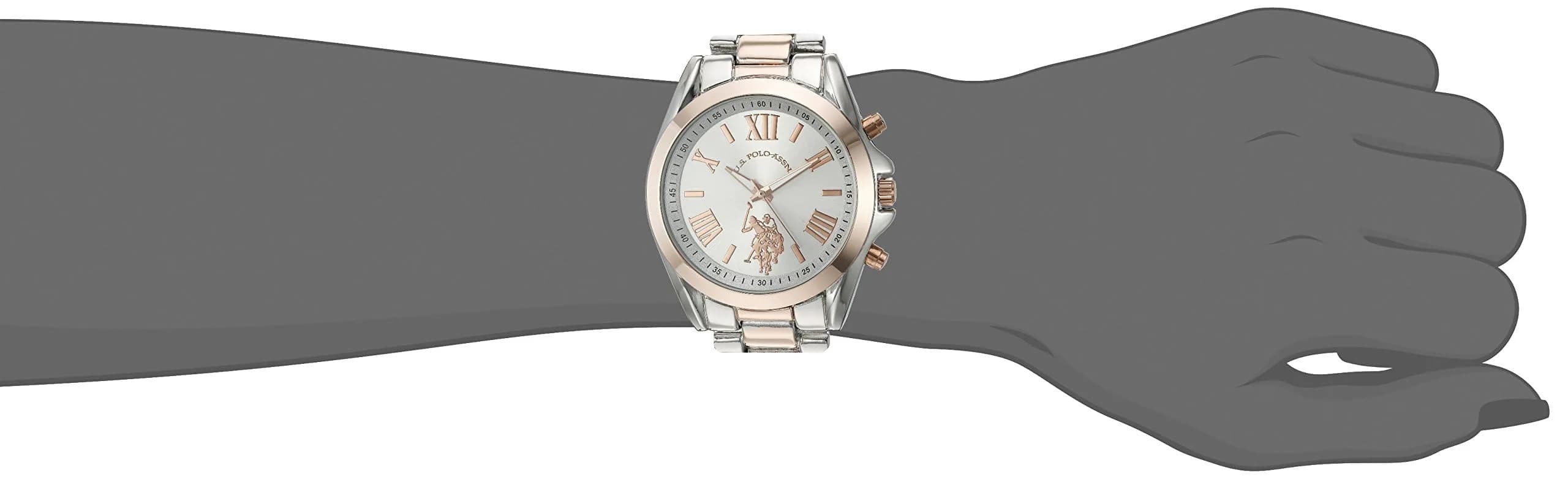 U.S. Polo Assn. Women's Two-Tone Analog Watch 41mm (1.61 inches) | Elegant Quartz Timepiece for Everyday Style - view 2