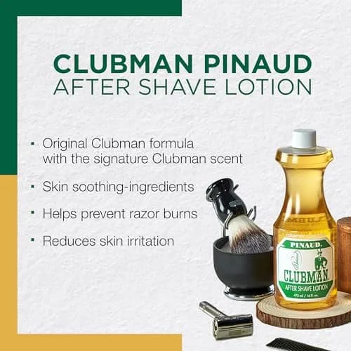 Clubman Pinaud After Shave Lotion – Classic Barbershop Scent, 946ml (32 Fl Oz) Pack of 2 | Soothes Skin Post-Shave thumbnail 3
