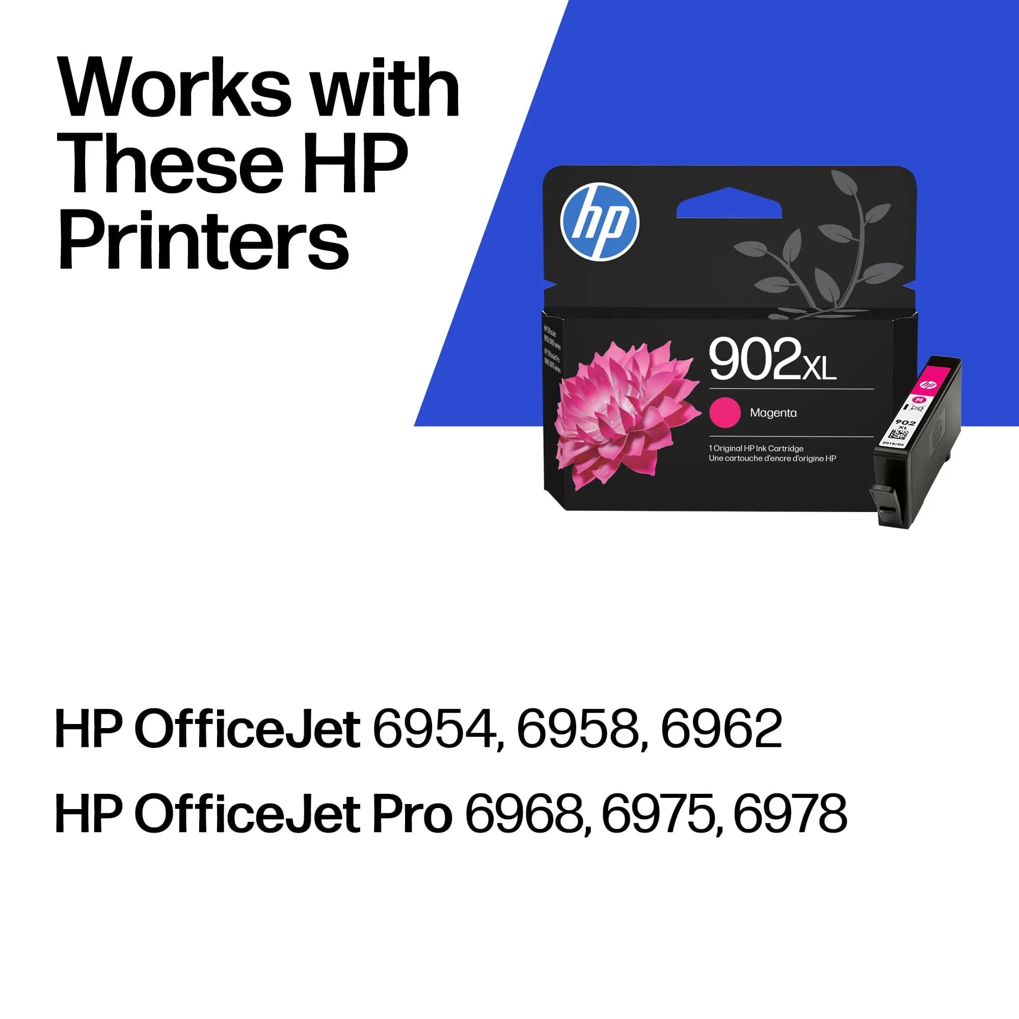 HP 902XL Magenta High-Yield Ink Cartridge | Fade-Resistant Documents & Brilliant Images - view 2