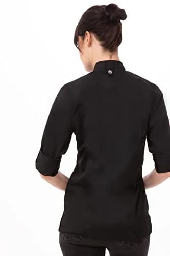 Chef Works Women's Hartford Chef Coat, Black, XX-Large | Lightweight, Breathable & Durable for Food Service thumbnail 5