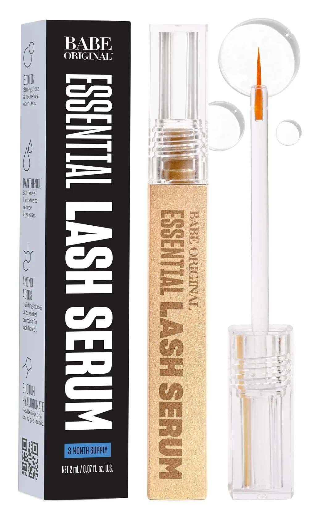 Babe Original Essential Lash Serum 4mL (0.14 Fl Oz) | Visibly Longer-Looking Lashes - main product image