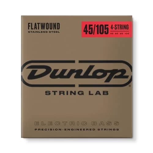 Jim Dunlop Stainless Steel Flatwound Bass Strings 45-105 | Vintage Warmth & Modern Playability thumbnail 1