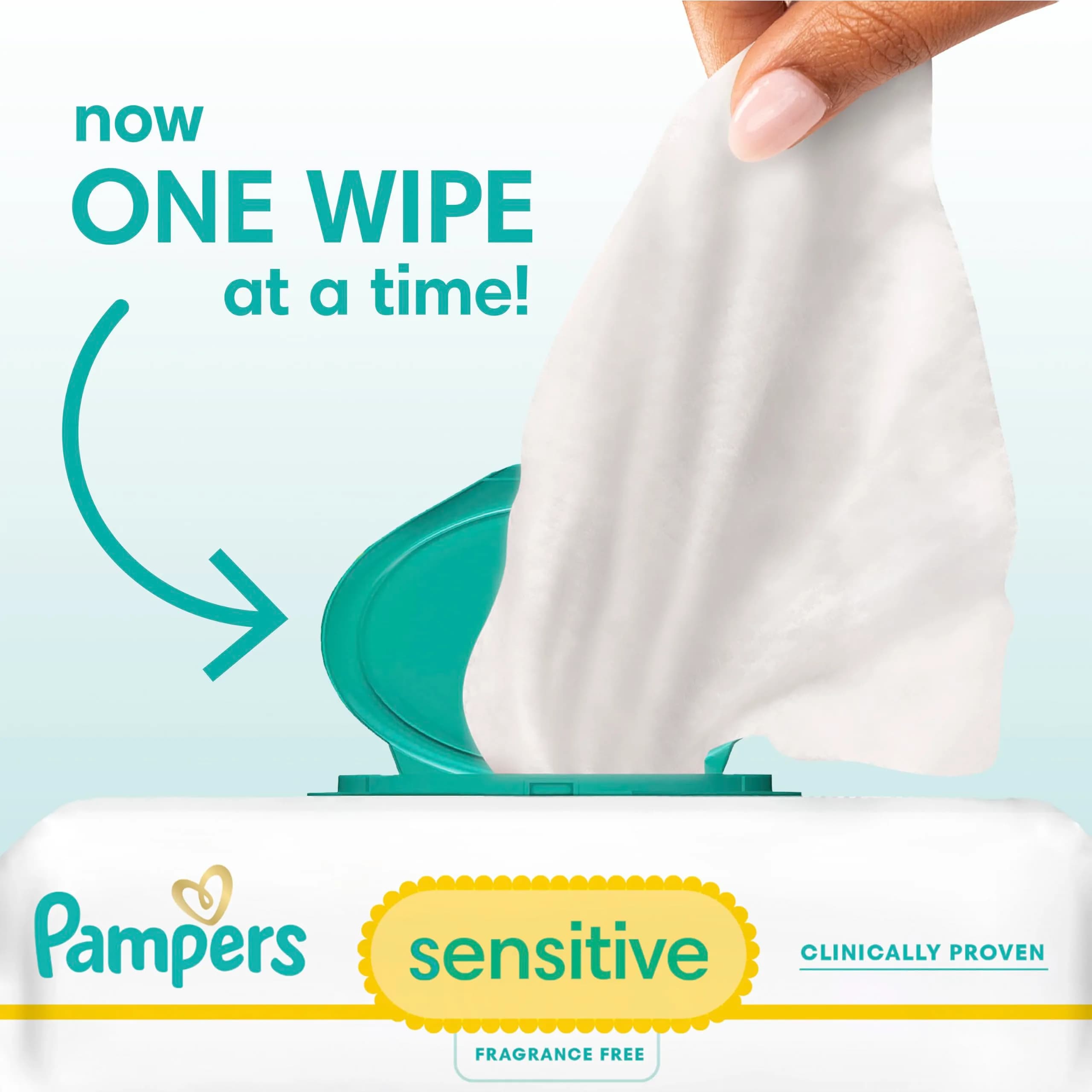 Pampers Sensitive Baby Wipes, 504 Count (9 Packs) | Clinically Proven for Healthier Skin - view 3