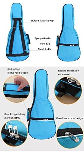 HOT SEAL Waterproof Ukulele Case 21in | Waterproof Cotton Bag with Storage thumbnail 2
