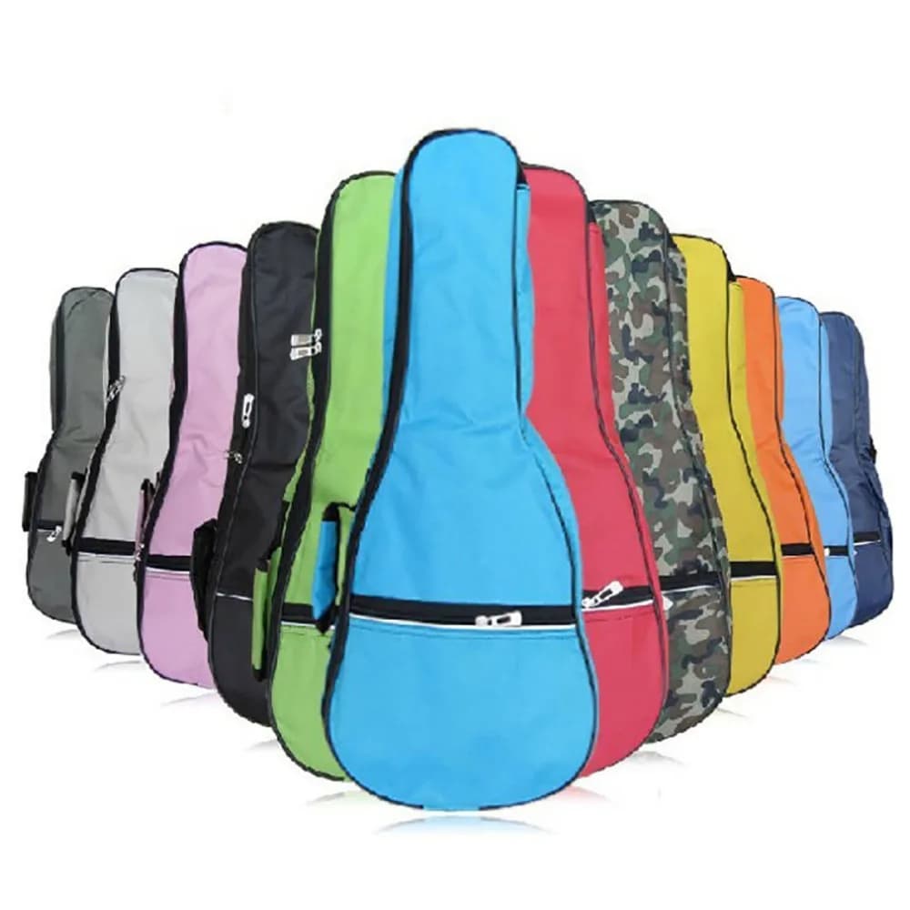 HOT SEAL 21in (56cm) Soprano Ukulele Case Bag | Waterproof Durable Green Cotton with Storage - main product image