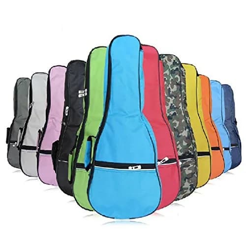 HOT SEAL 21in (56cm) Soprano Ukulele Case Bag | Waterproof Durable Green Cotton with Storage thumbnail 1