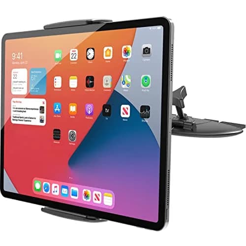 APPS2Car Sturdy CD Slot Tablet Mount | Universal 4.7-11" Holder for iPad Pro Mini iPhone Galaxy Z Fold, 208mm Arm thumbnail 1