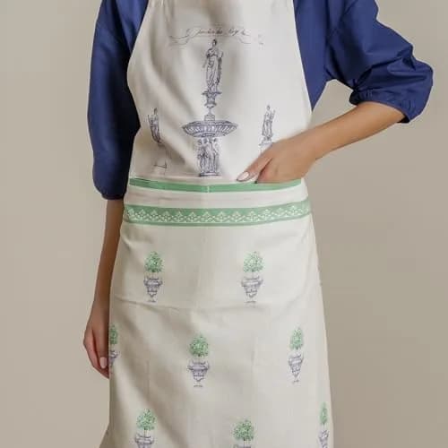 Maison d' Hermine Aprons for women with Pocket 100% Cotton | Stylish & Durable Kitchen Apron thumbnail 8