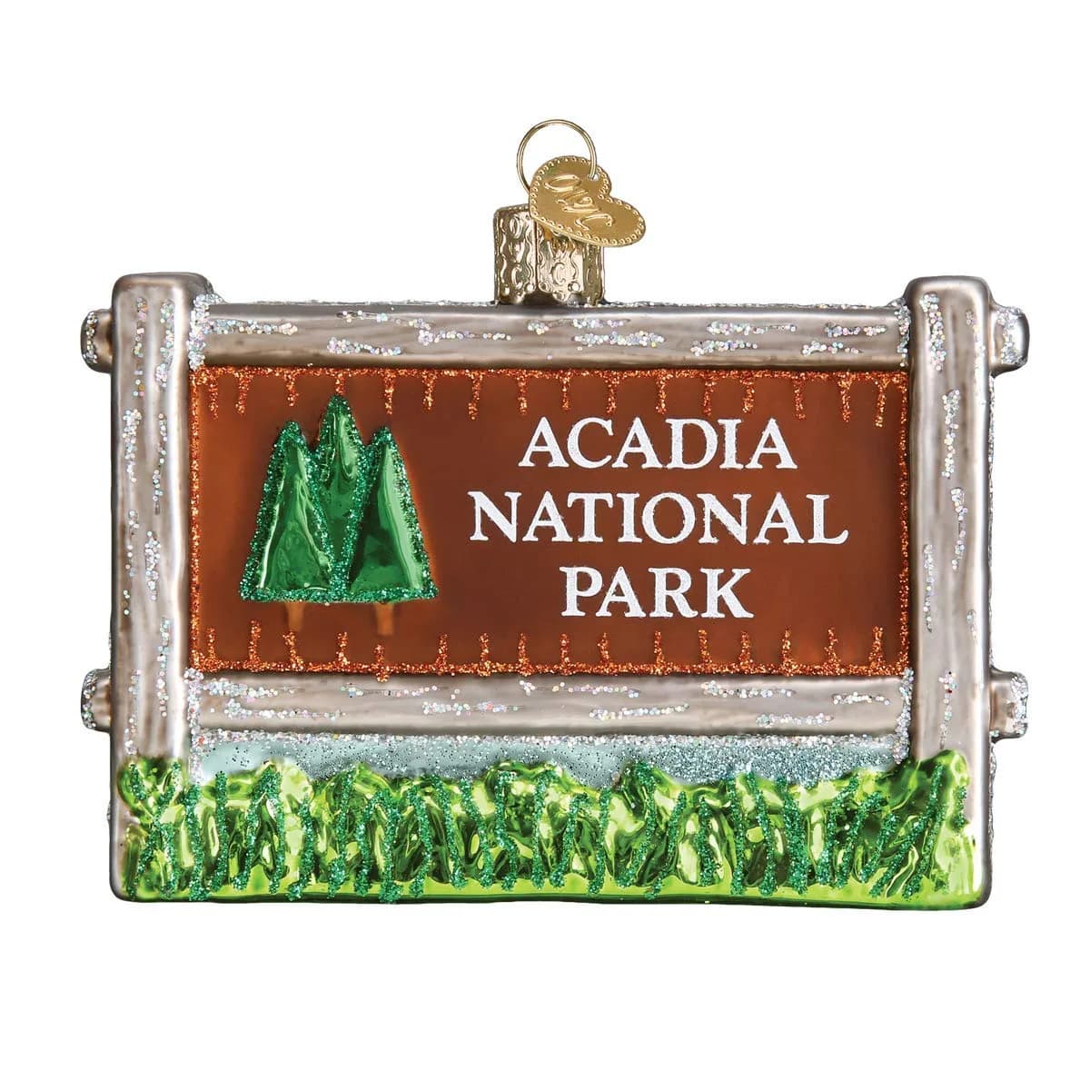 Old World Christmas Acadia National Park Glass Blown Ornament 9.5cm (3.75 In W) | Hand-Painted Heirloom