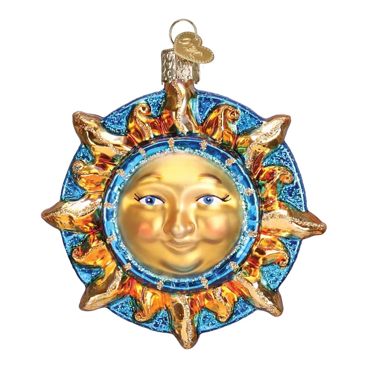 Old World Christmas Fanciful Sun Glass Blown Ornament for Christmas Tree | Handcrafted Holiday Decoration, Outer Space Collection