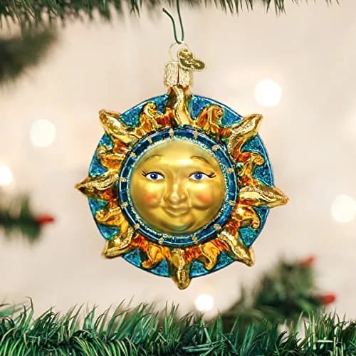 Old World Christmas Fanciful Sun Glass Blown Ornament for Christmas Tree | Handcrafted Holiday Decoration, Outer Space Collection thumbnail 2