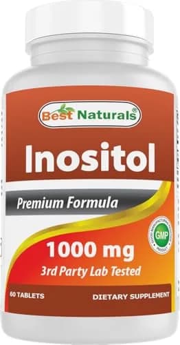 Best Naturals Inositol 1000 mg 60 Tablets | Vitamin B8 Supplement for Daily Wellness thumbnail 1