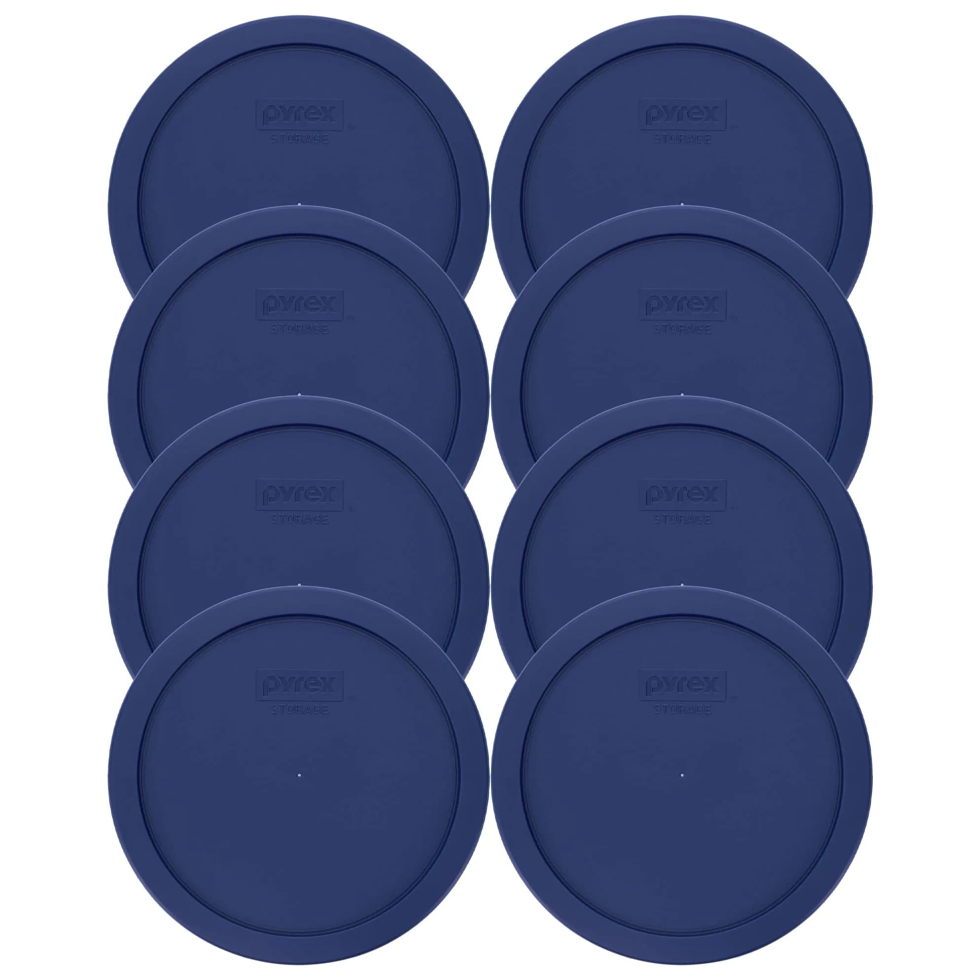 Pyrex 7402-PC Blue Food Storage Lid 6/7-Cup (8-Pack) | BPA-Free Plastic Containers for Kitchen Storage - main product image
