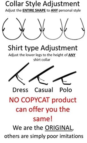 Stiff Collar Stay Collar Support System 17.5" | Premium Metal Collar Stays for Perfect Shirt Fit thumbnail 3