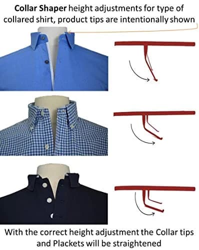 Stiff Collar Stay Off-White Metal Collar Support System | 20.5" (52.1 cm) | Keeps Collars Sharp thumbnail 4