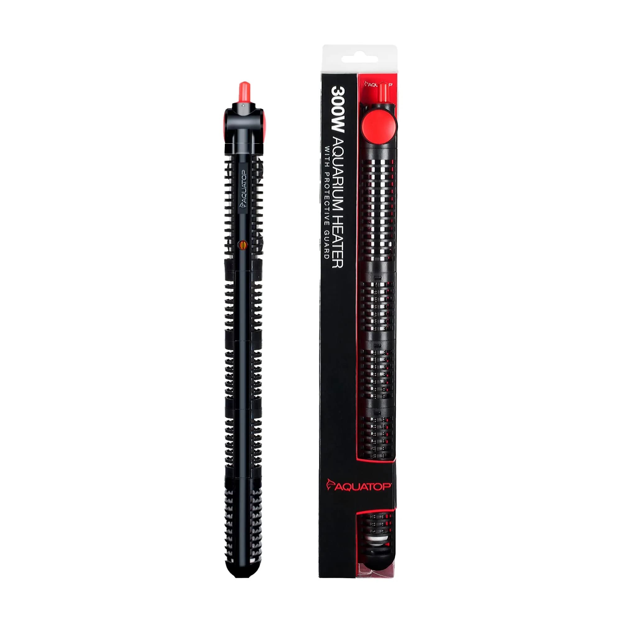 Aquatop 300W Premier Glass Aquarium Heater with Guard | Fully Submersible, Adjustable 68-93°F, Suitable for Fish & Turtles