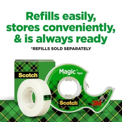 Scotch Magic Tape 3/4 Inch x 300 Inches Rolls (3 Pack) | Invisible & Permanent Paper Mending thumbnail 7