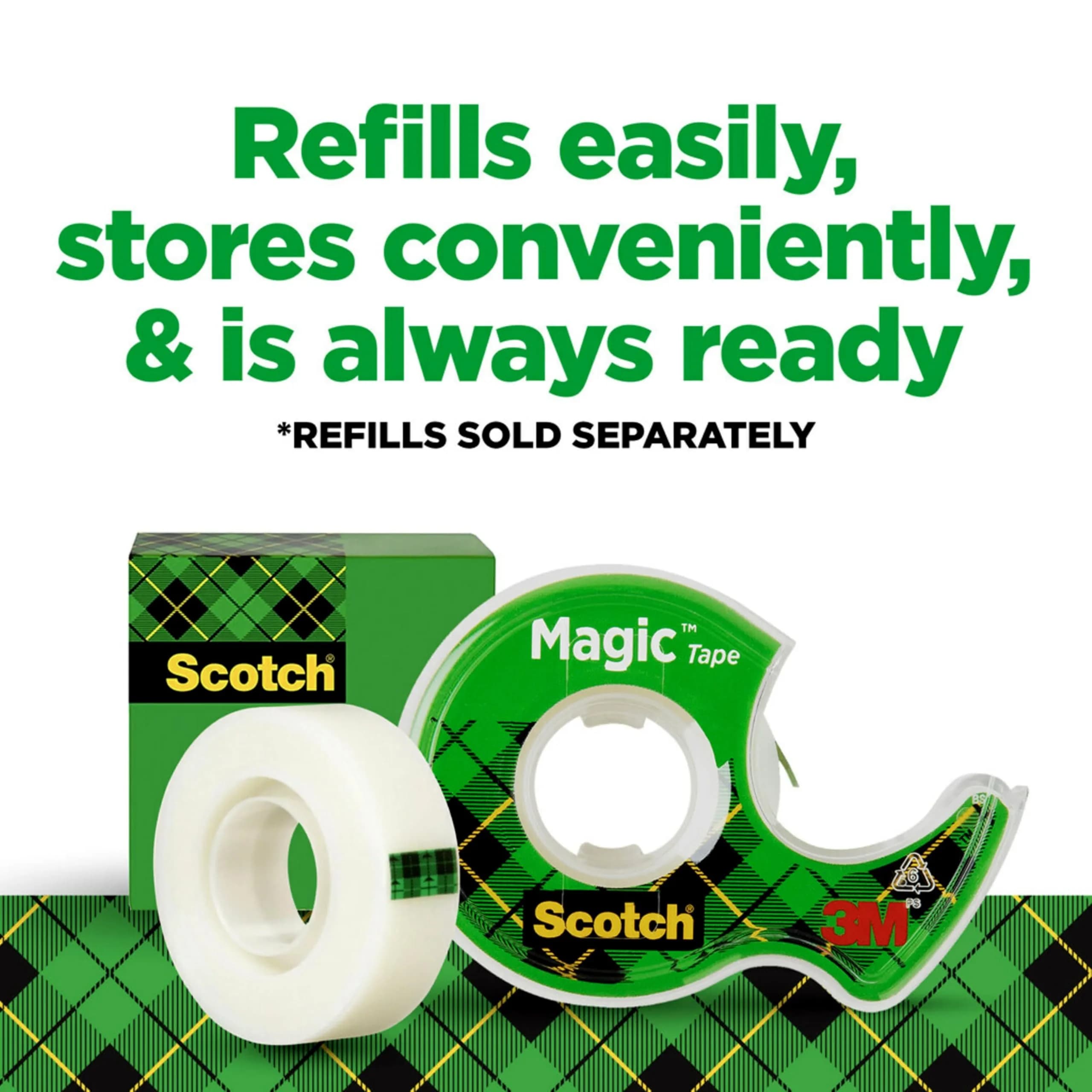 Scotch Magic Tape 3/4 Inch x 300 Inches Rolls (3 Pack) | Invisible & Permanent Paper Mending - view 7