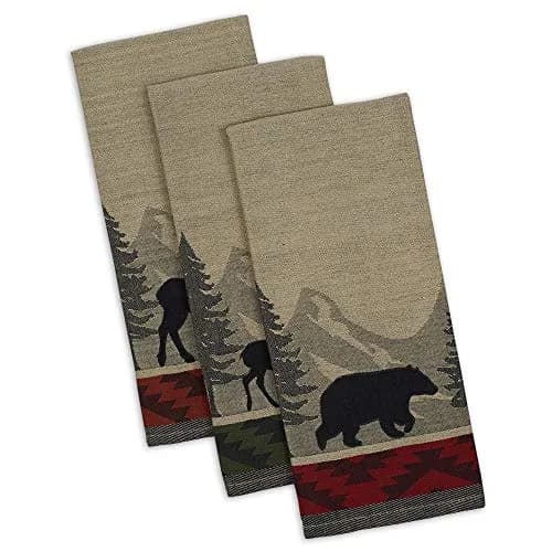 DII Woodlands Collection Dishtowel Set 18x28 inches (45.7x71.1 cm) | 100% Cotton, Ultra Absorbent, Low Lint thumbnail 3