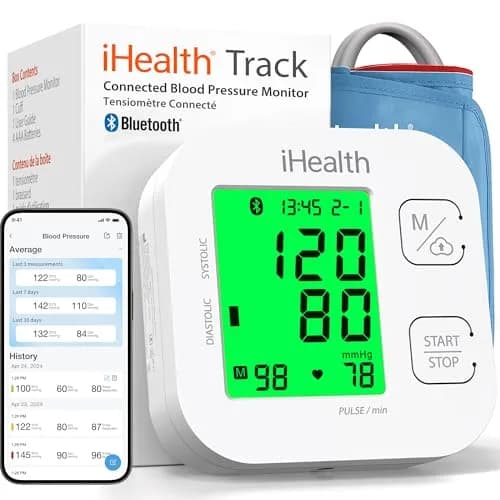 iHealth Track Smart Upper Arm Blood Pressure Monitor with Wide-Range Cuff (22-42cm) | FDA Cleared & Bluetooth Sync thumbnail 1