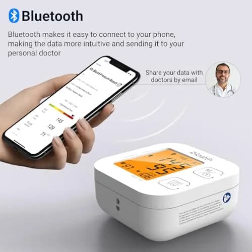 iHealth Track Smart Upper Arm Blood Pressure Monitor with Wide-Range Cuff (22-42cm) | FDA Cleared & Bluetooth Sync thumbnail 7