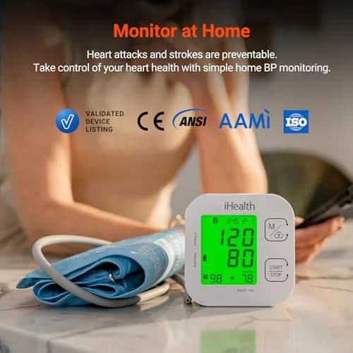 iHealth Track Smart Upper Arm Blood Pressure Monitor with Wide-Range Cuff (22-42cm) | FDA Cleared & Bluetooth Sync thumbnail 8