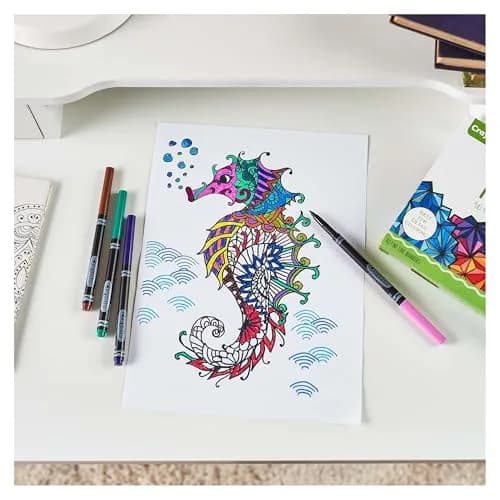 Crayola Fine Line Markers for Adults 40ct | Vibrant, Precise Coloring Set for Art & Relaxation thumbnail 4