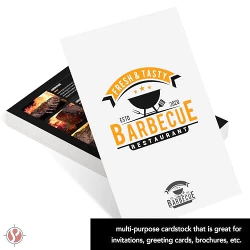 S Superfine Printing Half Letter Size Cardstock 8.5” x 5.5” Bright White 65lb Cover | Perfect for Business & Arts thumbnail 2