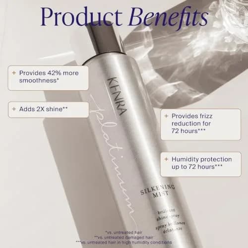 Kenra Silkening Mist 50% | Brilliant Shine Spray | Smooths Flyaways & Tames Frizz | Humidity Protection | All Hair Types | 5.3 oz thumbnail 2