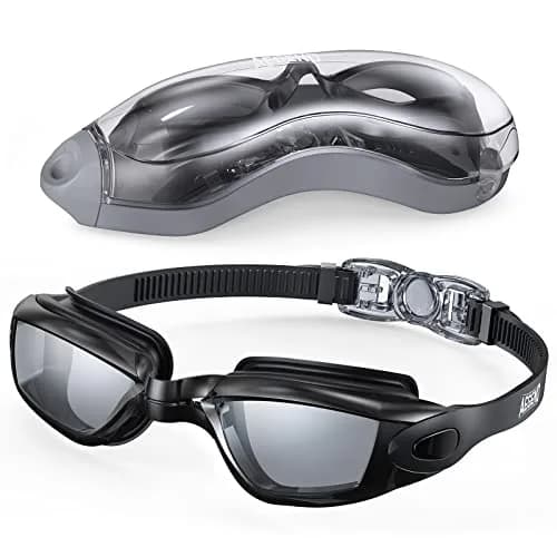 Aegend Swim Goggles, No Leaking Full Protection Adult Youth | Anti-Fog UV Protection thumbnail 1