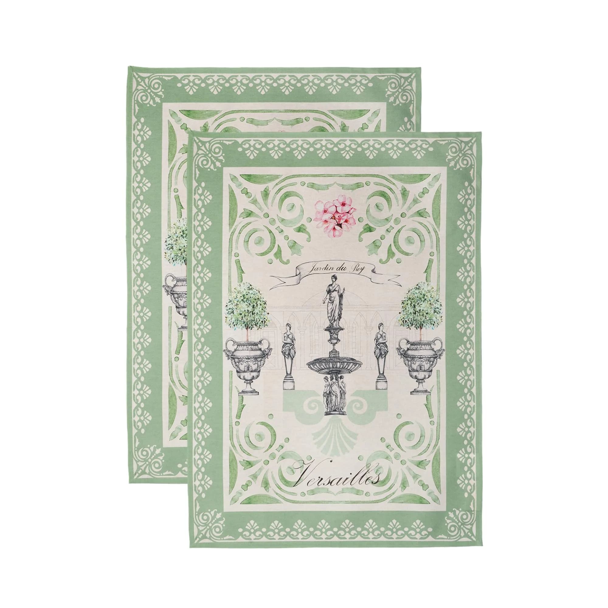 Maison d' Hermine Kitchen Towels Set of 2 | 100% Cotton, 27.50" x 20" | European Design