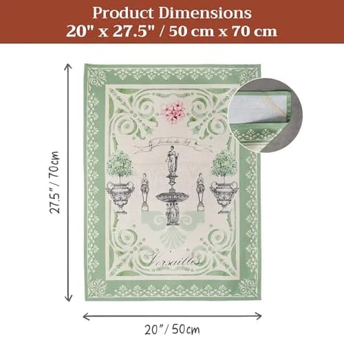 Maison d' Hermine Kitchen Towels Set of 2 | 100% Cotton, 27.50" x 20" | European Design thumbnail 7