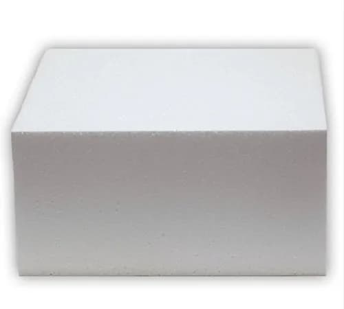 Oasis Supply Dummy Square Cake 10" x 10" x 3" | White Baking Pan Oven Safe