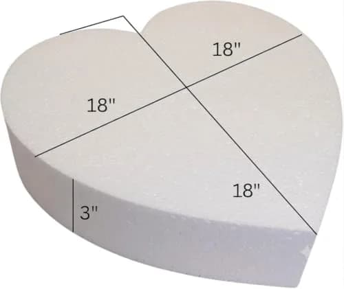 Oasis Supply Heart-Shaped Cake Dummy 18" | Practice & Display Cake Prop thumbnail 7