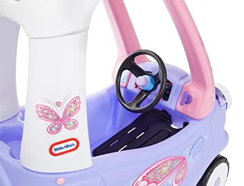 Little Tikes Fairy Cozy Coupe Large | Fairy Princess Ride-On Toy with Push Handle thumbnail 5