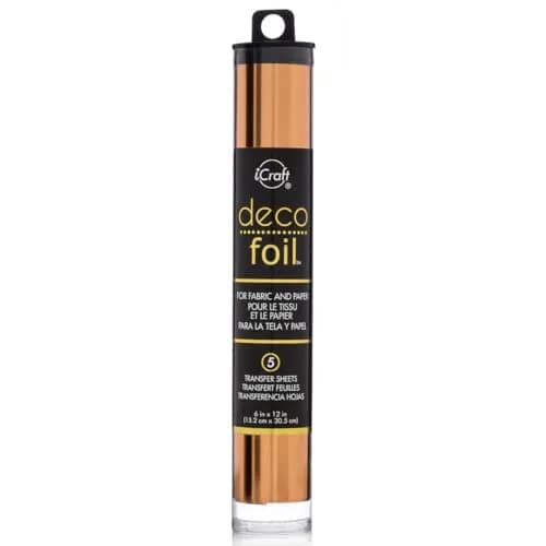 iCraft Deco Foil Transfer Sheets Copper 15.2 cm x 30.5 cm (6" x 12") | 5 Sheets for Paper, Fabric, Wood thumbnail 1