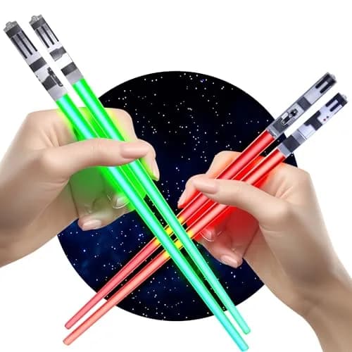 ChopSabers Red & Green LED Lightsaber Chopsticks - 2 Pairs - main product image
