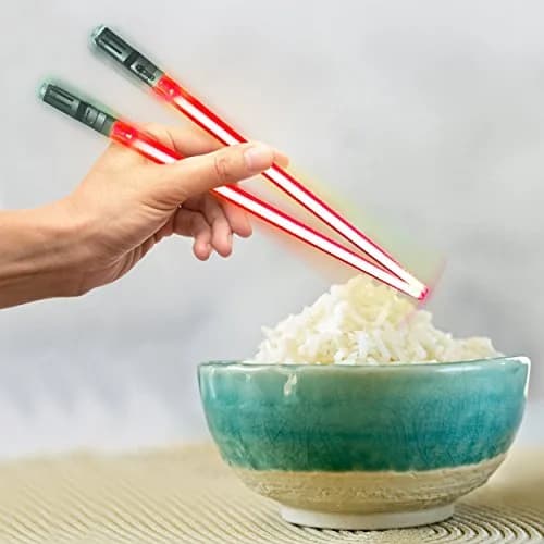 ChopSabers Red Lightsaber LED Chopsticks (1 Pair) | Light Up Your Mealtime! thumbnail 3