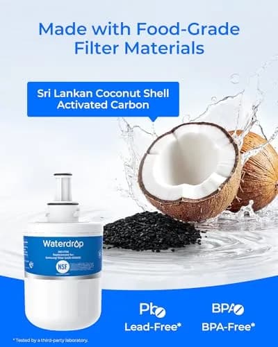 Waterdrop WD-FF11B Refrigerator Water Filter Replacement 3-Pack | NSF Certified for Chlorine, Taste & Odor Reduction thumbnail 6
