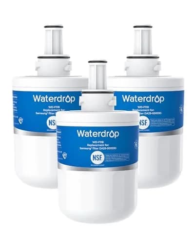 Waterdrop WD-FF11B Refrigerator Water Filter Replacement 3-Pack | NSF Certified for Chlorine, Taste & Odor Reduction thumbnail 1
