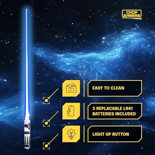 ChopSabers Lightsaber LED Chopsticks, Blue (25.4 cm / 10.25 inches) | Fun Food Wars thumbnail 5