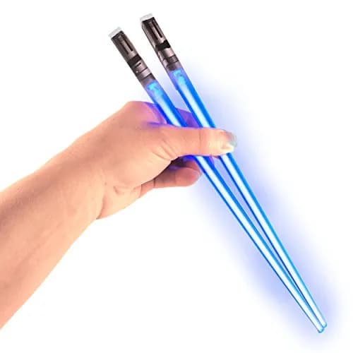 ChopSabers Lightsaber LED Chopsticks, Blue (25.4 cm / 10.25 inches) | Fun Food Wars thumbnail 1